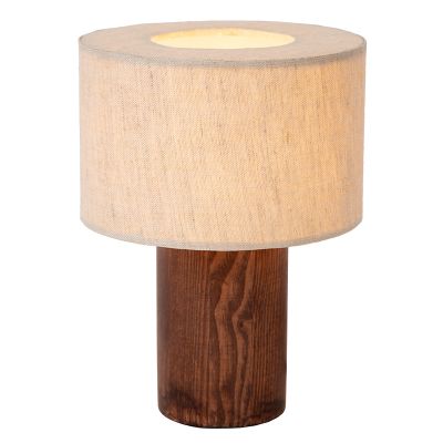 Smeđa stolna lampa rustikalna, Tachina, s prekidačem