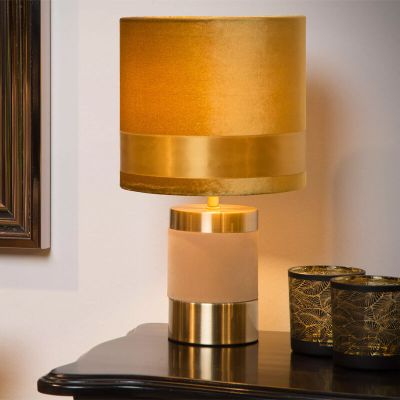 Žuta stolna lampa retro, Extravaganza Frizzle, s prekidačem