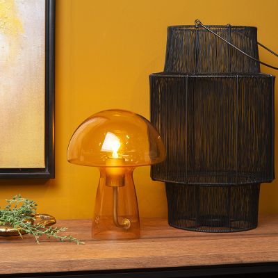 Narančasta stolna lampa moderna, Fungo, s prekidačem