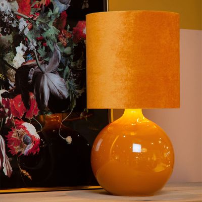 Žuta stolna lampa retro, Esterad, s prekidačem