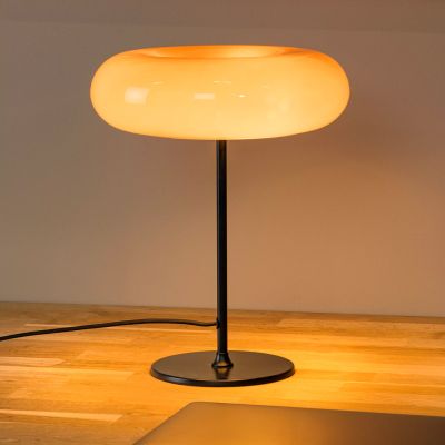 Narančasta stolna lampa retro, Sentino, s prekidačem