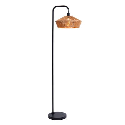 Papirnata podna lampa smeđa, Yunkai, s prekidačem