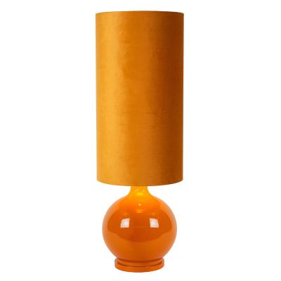 Žuta podna lampa retro, Esterad, s prekidačem