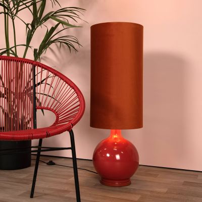 Narančasta podna lampa retro, Esterad, s prekidačem