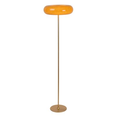 Taupe podna lampa retro, Sentino, s prekidačem
