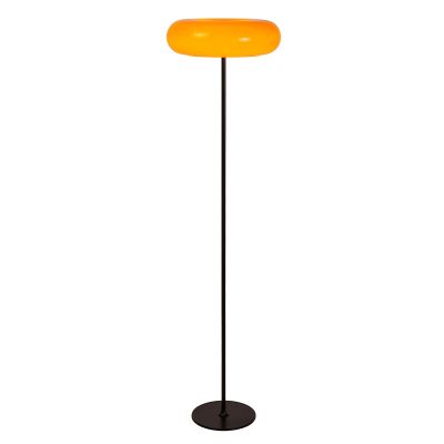 Narančasta podna lampa retro, Sentino, s prekidačem