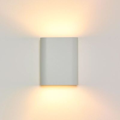 Bijela dvosmjerna zidna lampa moderna, Ovalis