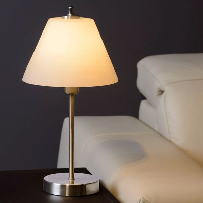 Krom stolna lampa klasična, Touch, s dodirnim prigušivačem