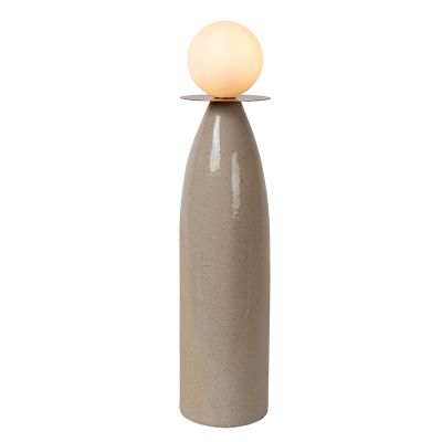 Keramička stolna lampa siva, Figaro, s prekidačem