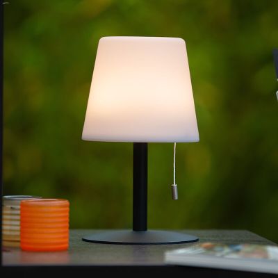 Bijela punjiva vanjska stolna lampa moderna, Rio, 1,8 W, LED RGBW, IP44, s prekidačem na povlačenje