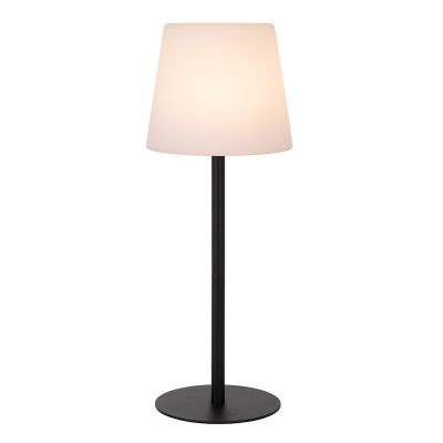 Crna punjiva vanjska stolna lampa moderna, Tyon, 2 W, LED 2700 K, IP65, s dodirnim prigušivačem