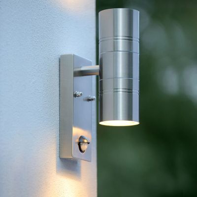 Krom vanjska zidna lampa sa senzorom pokreta moderna, Arne, IP44