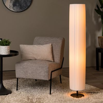 Bijela podna lampa moderna, Fold, s prekidačem