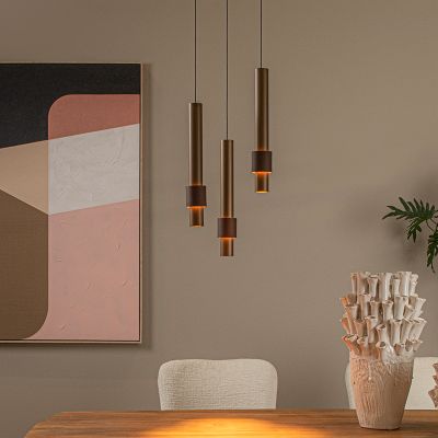 Smeđa visilica moderna, Margary, 4 W, LED 2700 K