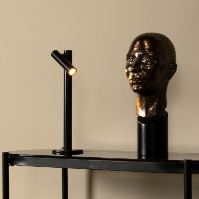 Crna punjiva stolna lampa moderna, Antrim, 2,2 W, LED 2700 K, IP54, s dodirnim prigušivačem