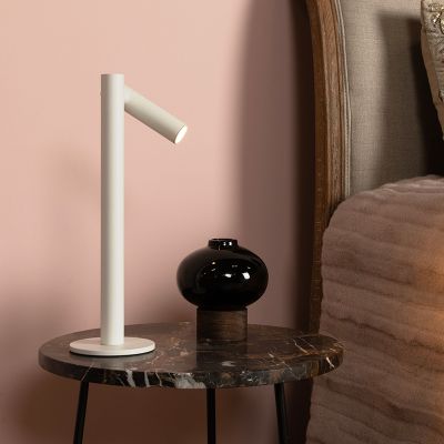 Bijela punjiva stolna lampa moderna, Antrim, 2,2 W, LED 2700 K, IP54, s dodirnim prigušivačem