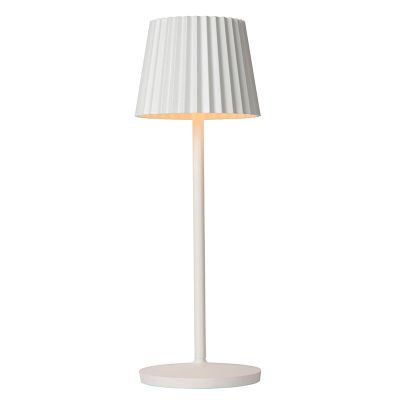 Bijela vanjska stolna lampa rustikalna, Justine, 2 W, LED 2700 K, IP54, s dodirnim prigušivačem