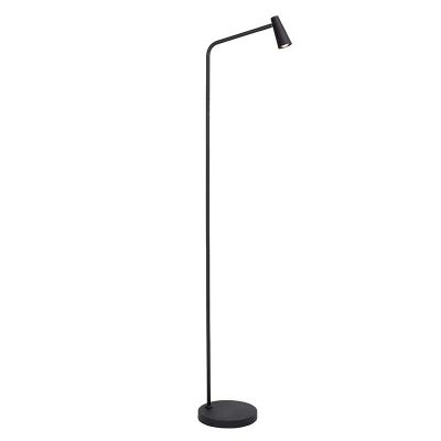 Crna punjiva podna lampa moderna, Stirling, 3 W, LED 2700 K, s dodirnim prigušivačem