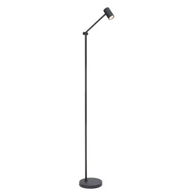 Crna punjiva podna lampa moderna, Tipik, 3 W, LED 2700 K, s dodirnim prigušivačem