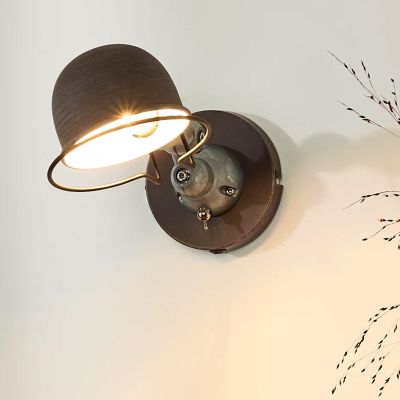 Hrđavo Crvena zidna lampa industrijska, Honore, s prekidačem