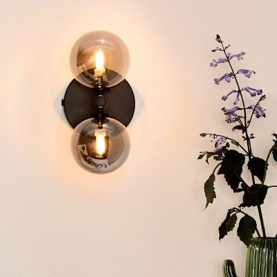 Crna zidna lampa retro, Tycho