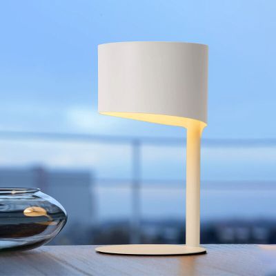 Bijela stolna lampa moderna, Knulle, s prekidačem