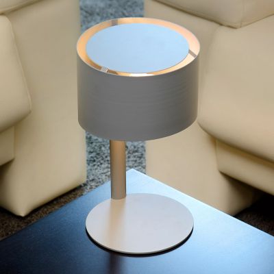 Siva stolna lampa moderna, Knulle, s prekidačem