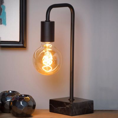 Crna stolna lampa moderna, Lorin, s prekidačem