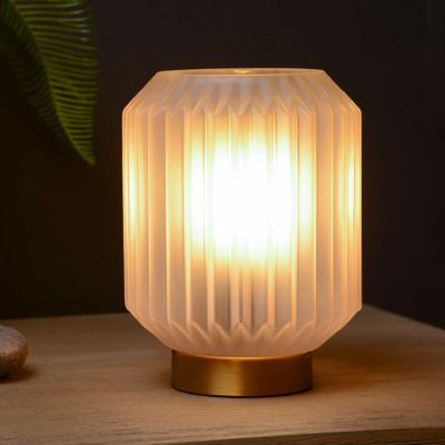 Bijela stolna lampa klasična, Sueno, s prekidačem