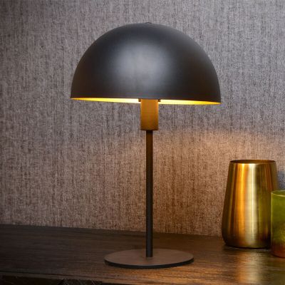 Crna stolna lampa moderna, Siemon, s prekidačem