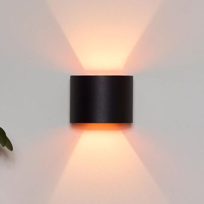 Crna dvosmjerna zidna lampa moderna, Axi, 6 W, LED 2700 K, IP54
