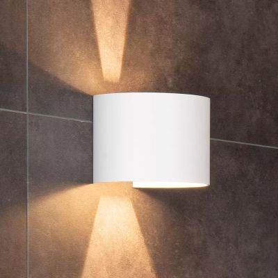 Bijela dvosmjerna zidna lampa moderna, Axi, 6 W, LED 2700 K, IP54