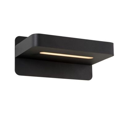 Crna zidna lampa moderna, Atkin, 5 W, LED 2700 K, s prekidačem