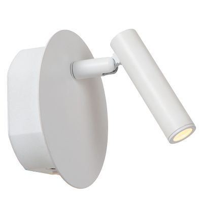 Bijela lampa za krevet moderna, Jolijn, 2 W, LED 3000 K, s prekidačem