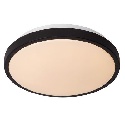 Crna stropna svjetiljka za kupaonicu moderna, Dasher, 12 W, LED 2700 K, IP44