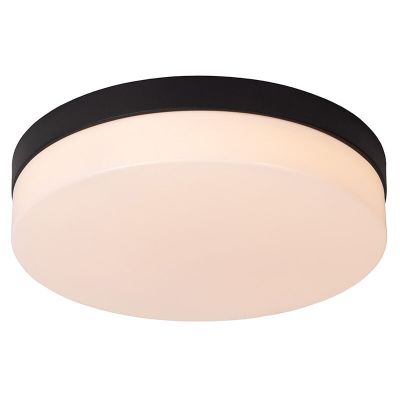 Crna stropna svjetiljka za kupaonicu plastična, Biskit, 18 W, LED 2700 K, IP44