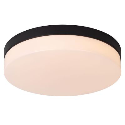 Crna stropna svjetiljka za kupaonicu plastična, Biskit, 24 W, LED 2700 K, IP44