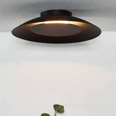 Crna plafonjera moderna, Foskal, 12 W, LED 2700 K