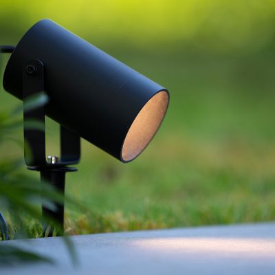Crna lampa s šiljkom moderna, Taylor, IP44
