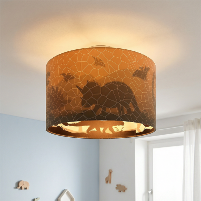 Narančasta stropna lampa za dječju sobu moderna, Dino