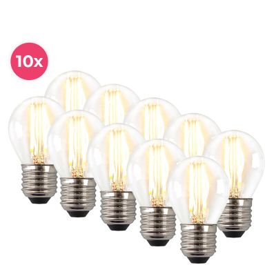 Pakiranje od 10 prigušljivih Melchis E27 LED žarulja, 4 W toplo bijela