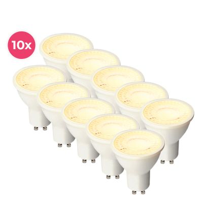 Pakiranje od 10 komada prigušive bijele GU10 LED žarulje Antonie, 5 W, toplo bijela