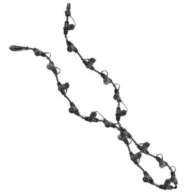 Crni distribucijski kabel od 2 m, s 20 izlaza