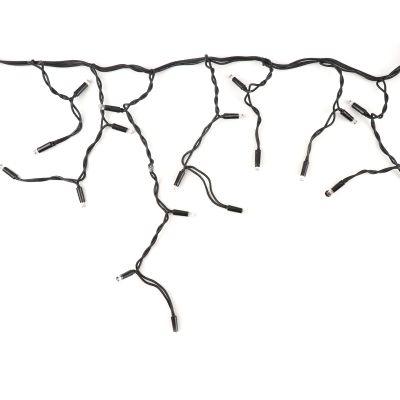 8M poveziva svjetiljka u obliku ledenice, crni kabel, IP67, visina 50 cm - toplo bijela