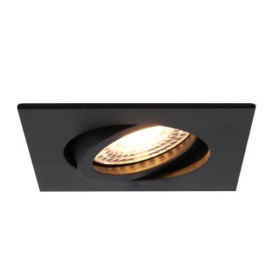 Aluminijska ugradbena lampa crna, Onno