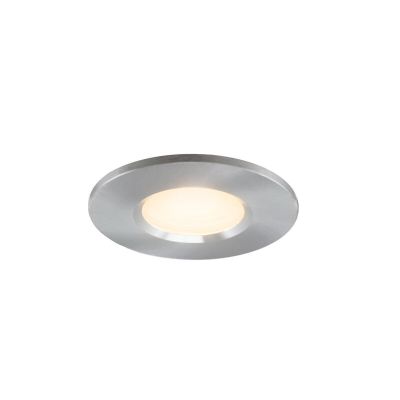 Srebrna mini ugradbena lampa aluminijska, Philomena, 3,4 W, LED 3000 K, IP44