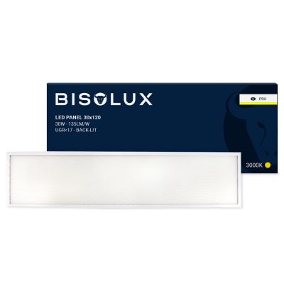 LED panel 120x30 cm - 135 lm/W - UGR<17 - 3000K - s pozadinskim osvjetljenjem