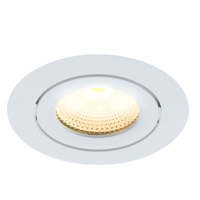 Bijela ugradbena lampa aluminijska, Wimke, 5 W, LED 2700 K, IP44