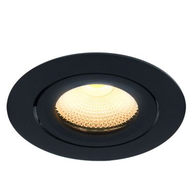 Crna ugradbena lampa aluminijska, Wimke, 5 W, LED 3000 K, IP44