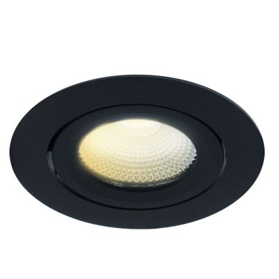 Crna ugradbena lampa aluminijska, Wimke, 5 W, LED dim to warm, IP44